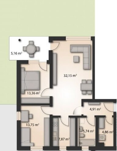 Wohnung zur Miete 640 € 3,5 Zimmer 85 m² 2. Geschoss frei ab 01.12.2024 Straßkirchen Straßkirchen 94342