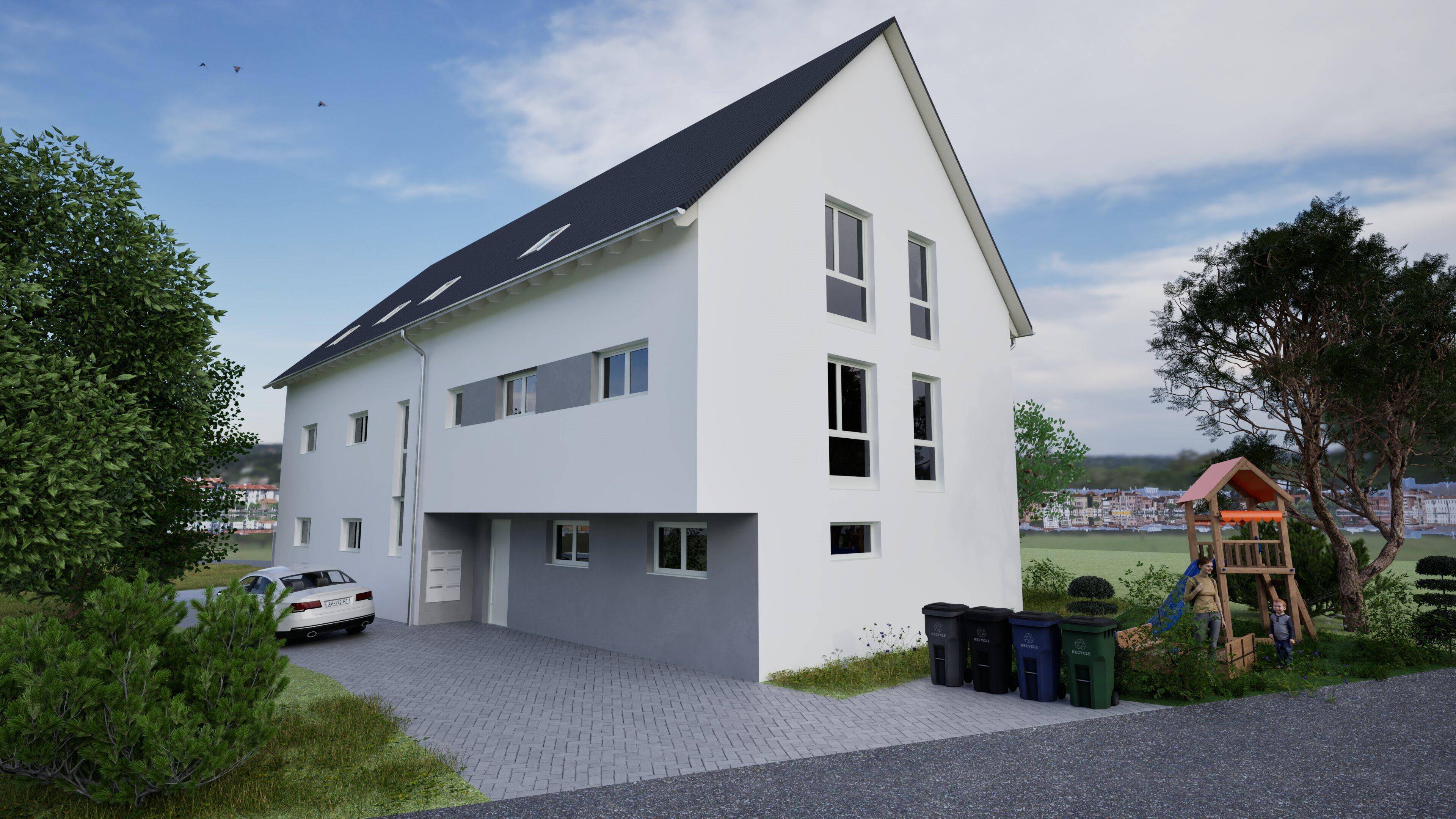 Immobilie in Burgrieden - *Neubau* Moderne 3-Zimmer Wohnung mit Balkon und Gartenparzelle - Whg. 2.2 - Bild 1