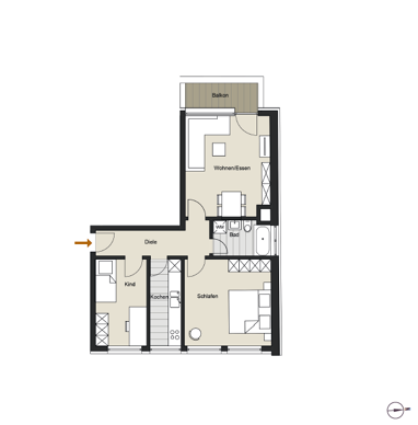 Wohnung zum Kauf Provisionsfrei 399.000 € 3 Zimmer 64 m² 1. Geschoss Vorgebirgstr. 178 Zollstock Köln 50969