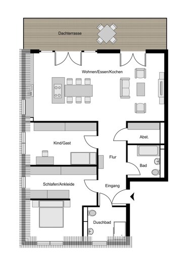 Penthouse zum Kauf 685.000 € 3,5 Zimmer 116,2 m² 2. Geschoss Weitmar - Mark Bochum 44795