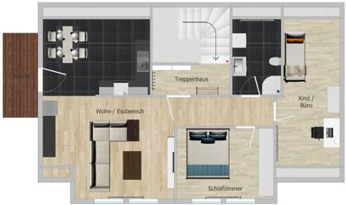 Wohnung zur Miete 880 € 3 Zimmer 70 m² Geschoss 2/2 Ensingen Vaihingen an der Enz 71665