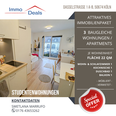 Wohnung zum Kauf als Kapitalanlage geeignet 567.000 € 3 Zimmer 66 m² Dasselstraße 1 b Neustadt - Süd Köln 50674