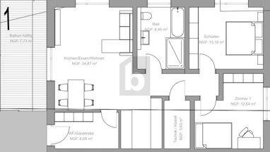 Wohnung zum Kauf 429.000 € 3 Zimmer 87 m² Spielberg Karlsbad 76307