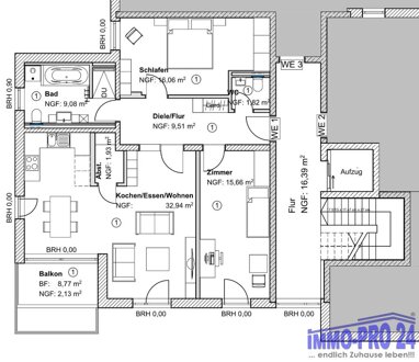 Wohnung zur Miete 1.068 € 3 Zimmer 89 m² 1. Geschoss Korbach Korbach - Korbach 34497