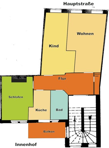 Wohnung zur Miete 540 € 3 Zimmer 80 m² 3. Geschoss Hauptstraße 4 Innenstadt 112 Zwickau 08056