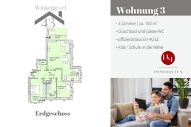 Wohnung zum Kauf Provisionsfrei 369.000 € 3 Zimmer 99 m² Brinkum Stuhr 28816