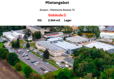 Lagerhalle zur Miete provisionsfrei 13.943 € 2.544 m² Lagerfläche Dabendorf Zossen 15806