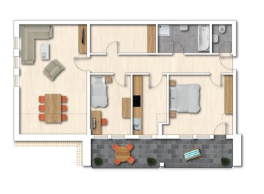 Apartment zum Kauf 259.800 € 3 Zimmer 103,9 m² 2. Geschoss Holzbruckweg 6 Röttenbach Röttenbach 91187