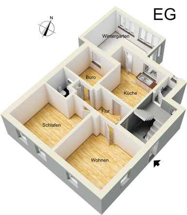 Wohnung zum Kauf 185.000 € 3,5 Zimmer 70,7 m² EG frei ab sofort Bügstraße 8 Forth Eckental 90542