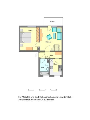 Wohnung zur Miete 399 € 2 Zimmer 44,7 m² 1. Geschoss Am Anger 81 Gütersloh Gütersloh 33332