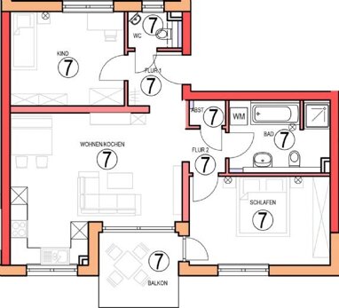 Wohnung zum Kauf Provisionsfrei 347.800 € 3 Zimmer 74 m² Bronnen Achstetten 88480