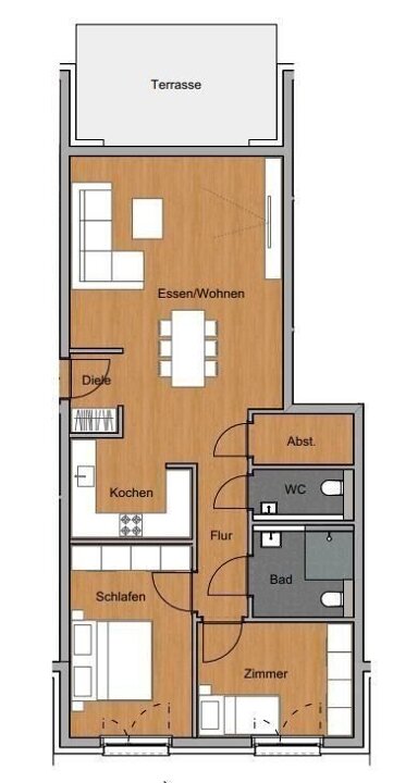 Wohnung zum Kauf provisionsfrei 437.840 € 3 Zimmer 91,5 m² EG Pappelallee 57 Euskirchen Euskirchen 53879