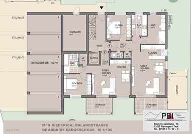 Terrassenwohnung zum Kauf Provisionsfrei 311.100 € 2,5 Zimmer 61 m² Erdgeschoss Uhlandstraße 1 Riederich 72585