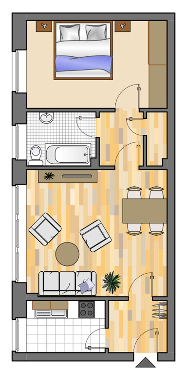 Wohnung zur Miete 419 € 2 Zimmer 50 m² 3. Geschoss Juliusstraße 33 Holsterhausen Dorsten 46284