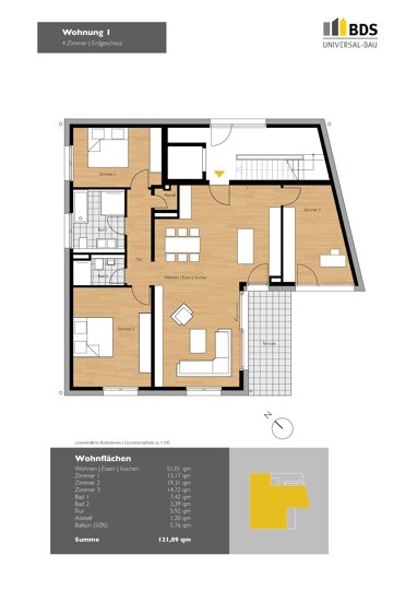 Wohnung zum Kauf Provisionsfrei 930.000 € 4 Zimmer 121,9 m² Erdgeschoss Hausherrenstraße 18 Süd - Ost Radolfzell am Bodensee 78315