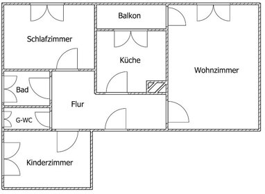 Wohnung zur Miete 924,77 € 3 Zimmer 81,1 m² 4. Geschoss Brandenburger Str. 9 West Ratingen 40880