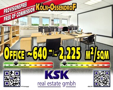 Bürofläche zur Miete Provisionsfrei 2.225 m² Bürofläche teilbar von 640 m² bis 2.225 m² Ossendorf Köln 50827