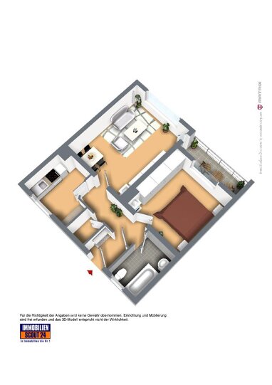Wohnung zur Miete 389 € 2,5 Zimmer 56,1 m² 3. Geschoss Karl-Arnold-Straße 7 Klausen Remscheid 42899
