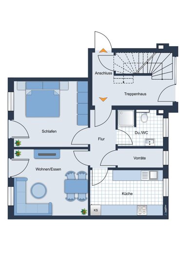 Wohnung zum Kauf 140.000 € 2 Zimmer 55 m² EG Stadtkern Vechta 49377