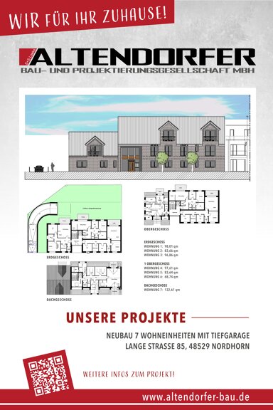 Terrassenwohnung zum Kauf provisionsfrei 329.800 € 3 Zimmer 83,7 m² Lange Straße 85 Wahlbezirk 204 Nordhorn 48527