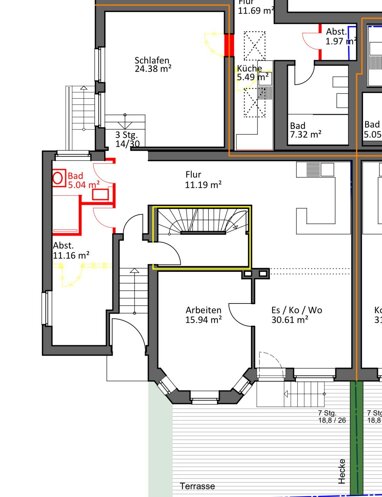 Wohnung zur Miete 1.100 € 4 Zimmer 98 m² Erdgeschoss Obermarkstraße 56 Berghofer Mark Dortmund 44267
