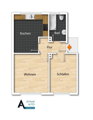 Wohnung zur Miete 365 € 2 Zimmer 56 m² Sonnenweg Schreppenberg Arnsberg 59821