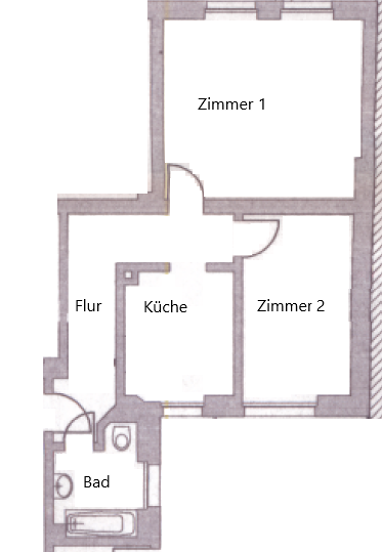 Wohnung zur Miete 590 € 2 Zimmer 49,2 m² 3. Geschoss Domstraße 13 Innenstadt Würzburg 97070