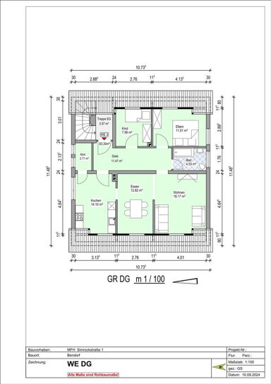 Wohnung zur Miete 710 € 3 Zimmer 83,3 m² 2. Geschoss Simrockstr. 1 Bendorf Bendorf 56170