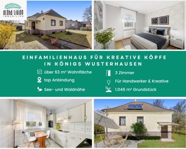 Einfamilienhaus zum Kauf 325.916 € 3 Zimmer 63,1 m² 1.049 m² Grundstück Kernstadt Königs Wusterhausen 15711