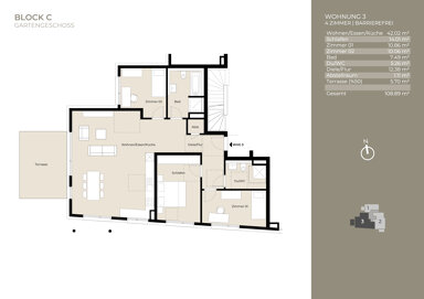 Wohnung zur Miete 1.795 € 4 Zimmer 108,9 m² frei ab sofort Plieningen Stuttgart 70599