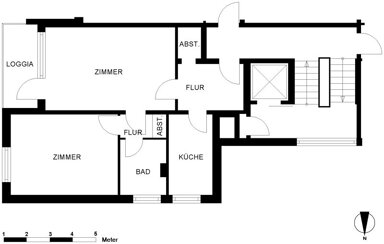 Wohnung zur Miete 454 € 2 Zimmer 59,3 m² 2. Geschoss Osterkampsweg 140 Kaspersweg Oldenburg 26131