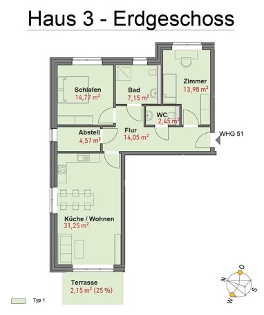 Terrassenwohnung zur Miete 1.084 € 3 Zimmer 90,4 m² Erdgeschoss Graveshamstraße 12 Gartenstadt Neumünster 24534