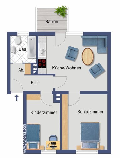 Wohnung zum Kauf Provisionsfrei 175.000 € 3 Zimmer 55,3 m² Erdgeschoss Amsterdamer Straße 81 Nippes Köln 50735