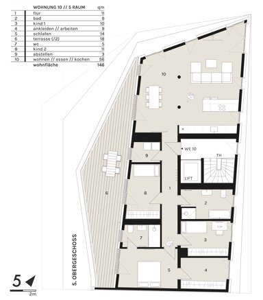 Wohnung zur Miete 2.500 € 5 Zimmer 146 m² 5. Geschoss Emil Eichhorn Straße Giebichenstein Halle (Saale) 06114