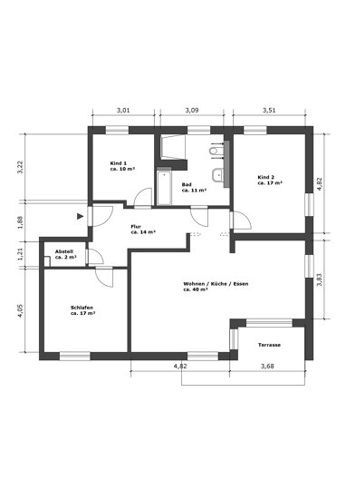 Wohnung zur Miete 1.197 € 4 Zimmer 114 m² 1. Geschoss K.-Marx-Str. 44 Lübbenau Lübbenau/Spreewald 03222