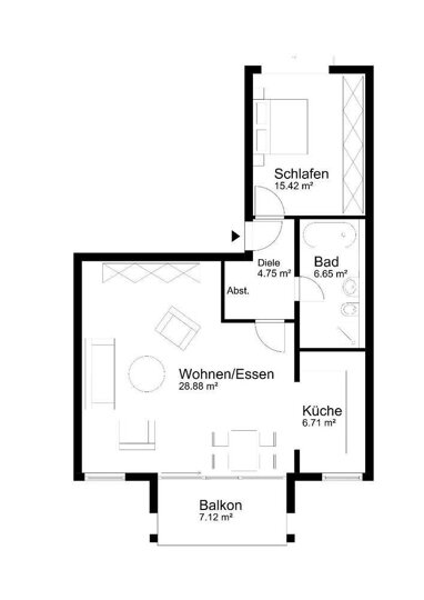 Apartment zum Kauf 499.000 € 2 Zimmer 66 m² 1. Geschoss Ostend Frankfurt 60314