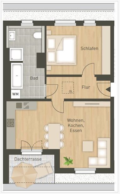 Wohnung zur Miete 1.312,15 € 2 Zimmer 66,3 m² 6. Geschoss Kufsteiner Str. 86 Wilmersdorf Berlin 10825