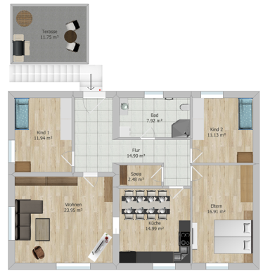 Studio zur Miete 1.245 € 4 Zimmer 106 m² 1. Geschoss frei ab 01.04.2025 Heimberger Straße 11 Hillohe Deuerling 93180