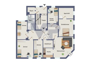 Wohnung zur Miete 800 € 6 Zimmer 134,4 m² 1. Geschoss Pestalozzistr. 1 Zwötzen Gera 07551