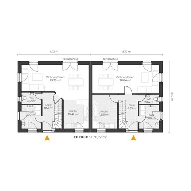 Doppelhaushälfte zum Kauf provisionsfrei 470.000 € 4 Zimmer 105 m² 400 m² Grundstück Friedrichsgabe Norderstedt 22846