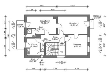 Wohnung zur Miete 700 € 3 Zimmer 71 m² Mörfelder Landstraße 56 Sachsenhausen - Nord Frankfurt am Main 60598