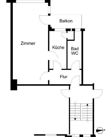 Wohnung zur Miete 576 € 1 Zimmer 52 m² 3. Geschoss Mathildenstraße 74/75 Fesenfeld Bremen 28203