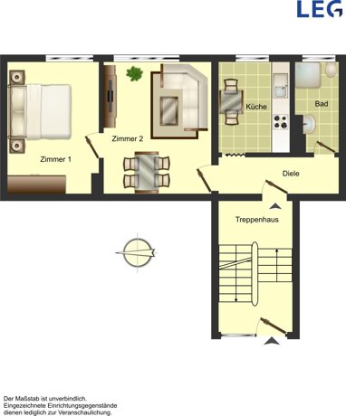 Wohnung zur Miete 319 € 2 Zimmer 40 m² 1. Geschoss Feldstraße 10 Rünthe Bergkamen 59192