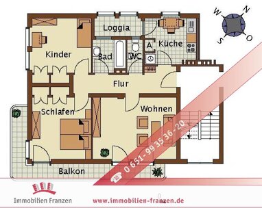 Wohnung zum Kauf 219.900 € 3 Zimmer 81 m² 1. Geschoss Nells Ländchen 1 Trier 54292