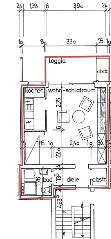 Wohnung zur Miete 250,86 € 1 Zimmer 37 m² 2. Geschoss Lindenfelderweg 28 Statistischer Bezirk 12 Hamm 59063