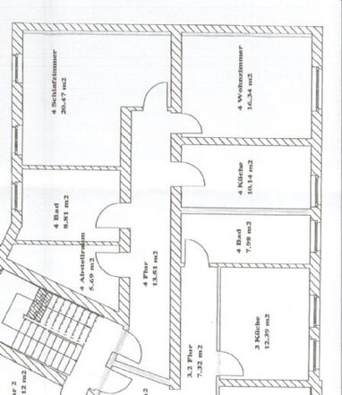 Wohnung zur Miete 430 € 2 Zimmer 75 m² 2. Geschoss Am Wasserturm / Thaerviertel Halle (Saale) 06112