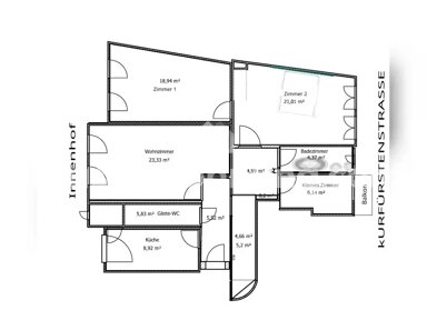 Wohnung zur Miete Tauschwohnung 1.045 € 3,5 Zimmer 110 m² 1. Geschoss Mariendorf Berlin 12105