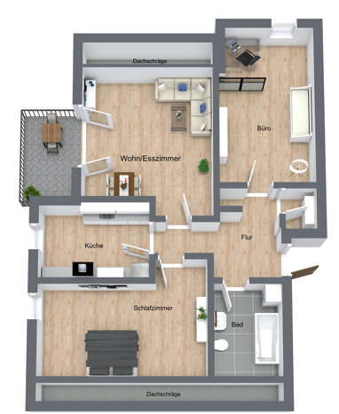 Wohnung zum Kauf 219.000 € 3 Zimmer 65 m² Schierling Schierling 84069
