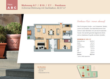 Wohnung zur Miete 1.081,27 € 3 Zimmer 82,6 m² 1. Geschoss Sandäckerstr. 6 Zirndorf Zirndorf 90513