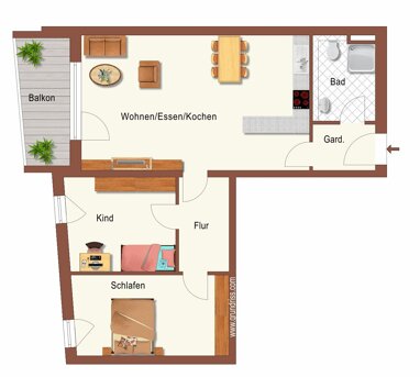 Wohnung zum Kauf 416.150 € 3 Zimmer 89 m² Deggendorf Deggendorf 94469